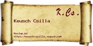 Keusch Csilla névjegykártya